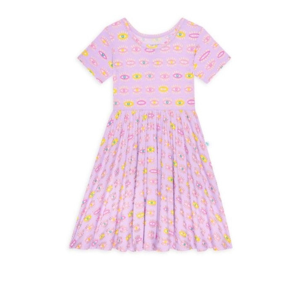 Posh Peanut Little Girl's Cleo Short Sleeved Twirl Dress-7Y